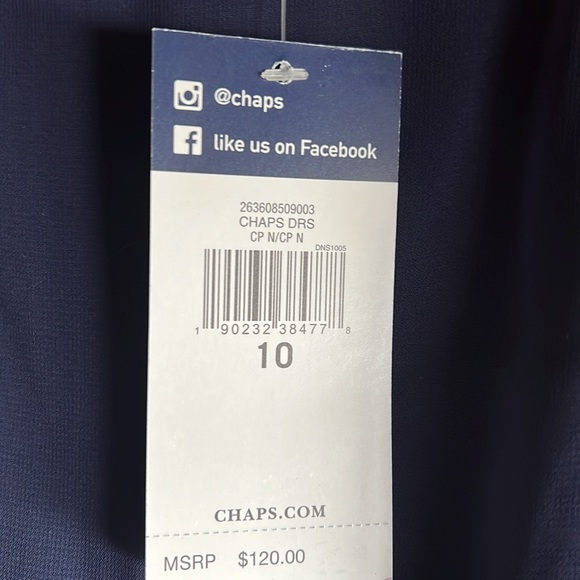 Brand new Chaps blue layered with bow dress size 10 - Picture 3 of 9